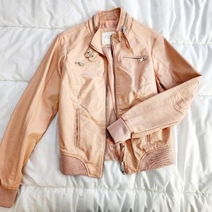 Vegan leather Old Rose Jacket Size 2